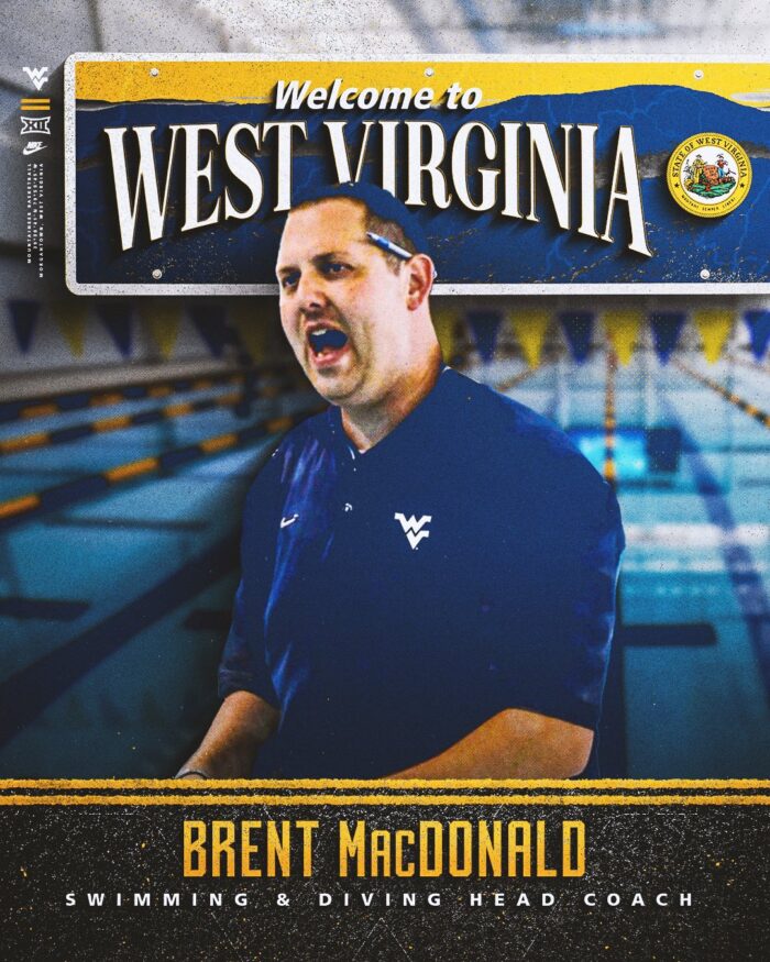 MacDonald Named West Virginia Swimming and Diving Head Coach Blue